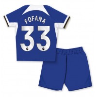 Camiseta Chelsea Wesley Fofana #33 Primera Equipación Replica 2023-24 para niños mangas cortas (+ Pantalones cortos)